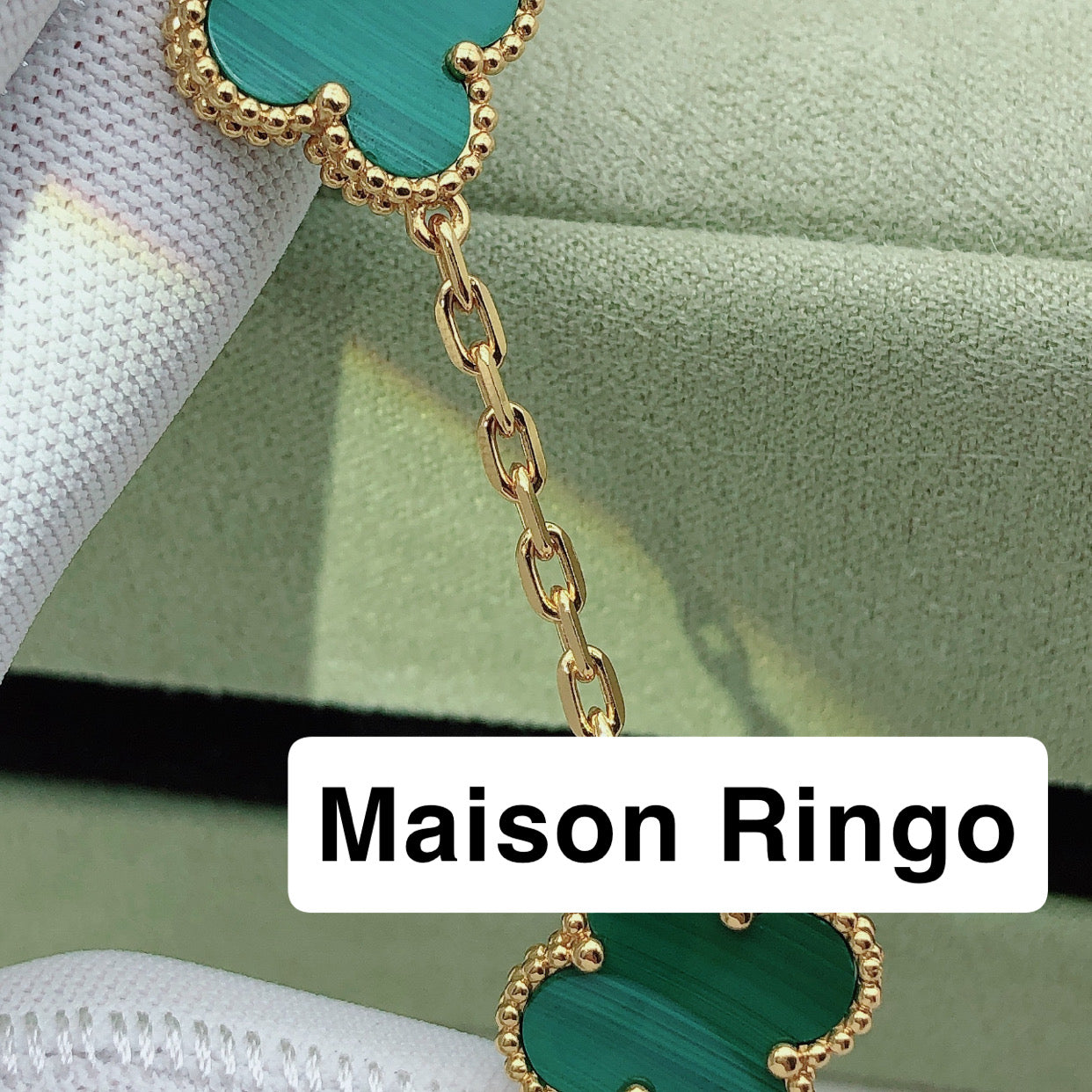 Bracelet VC Malachite effect Gold plaqué 10/10