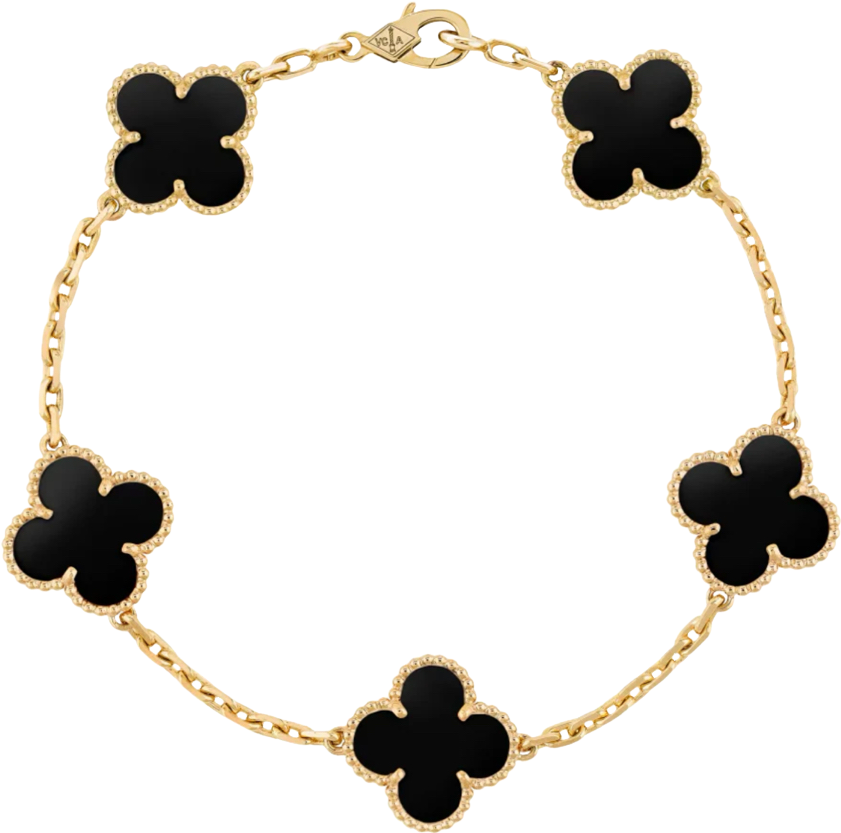 Bracelet VC Alhambra Onyx ( REAL GOLD )
