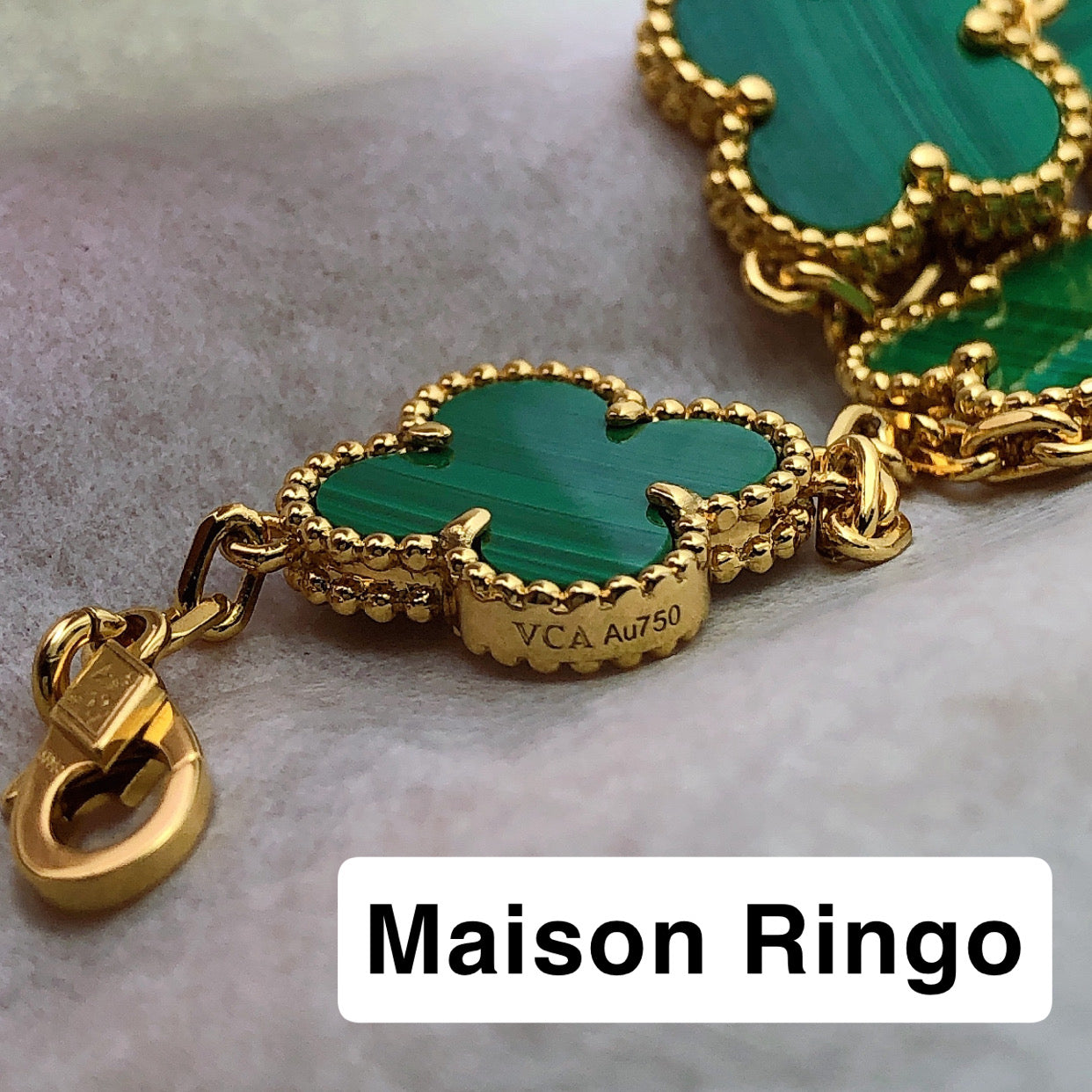 Bracelet VC Malachite effect Gold plaqué 10/10