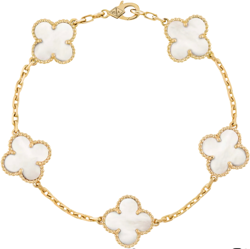 Bracelet VC Alhambra Nacre ( REAL GOLD )
