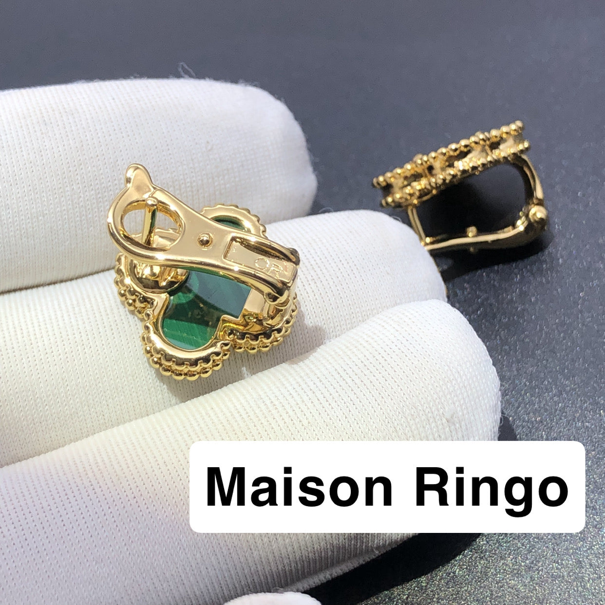 Boucle D’oreille malachite Effect 10/10