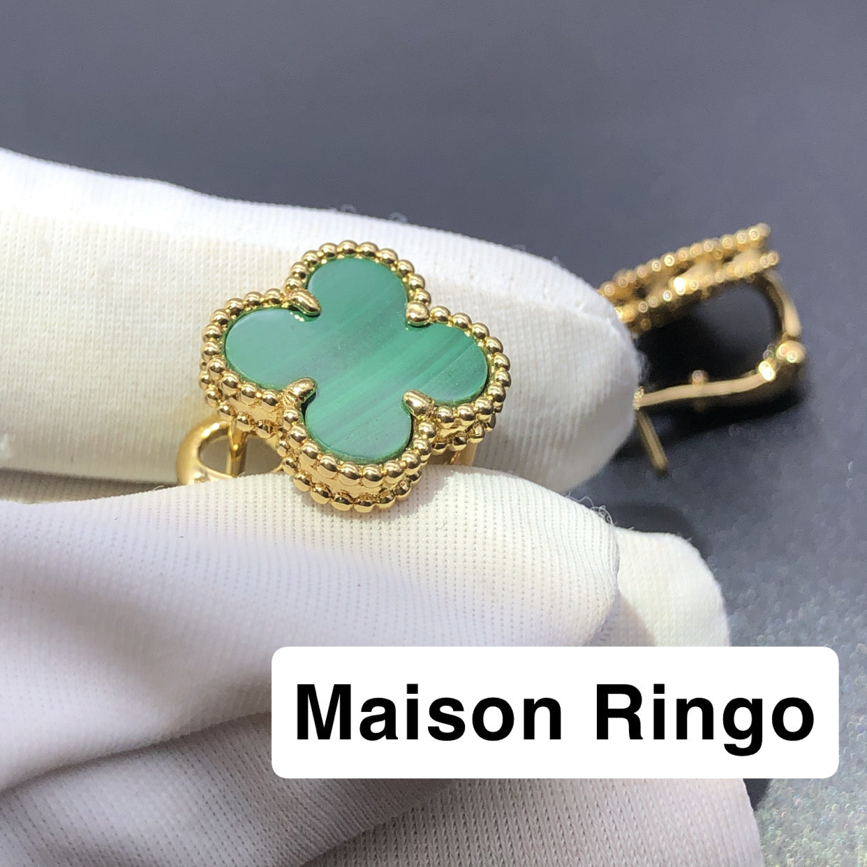 Boucle D’oreille malachite Effect 10/10