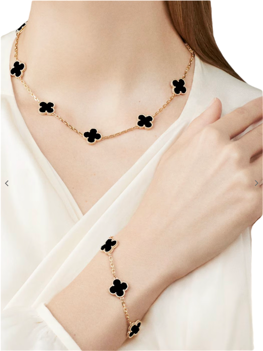 Bracelet VC Alhambra Onyx ( REAL GOLD )