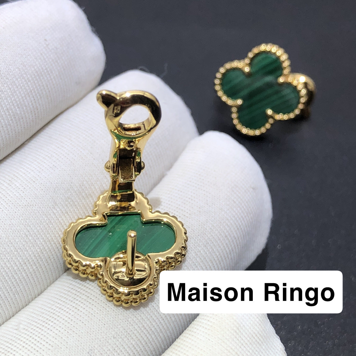 Boucle D’oreille malachite Effect 10/10
