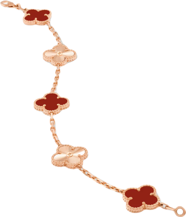 Bracelet VC Alhambra PINK GOLD CORNALINE ( REAL GOLD )
