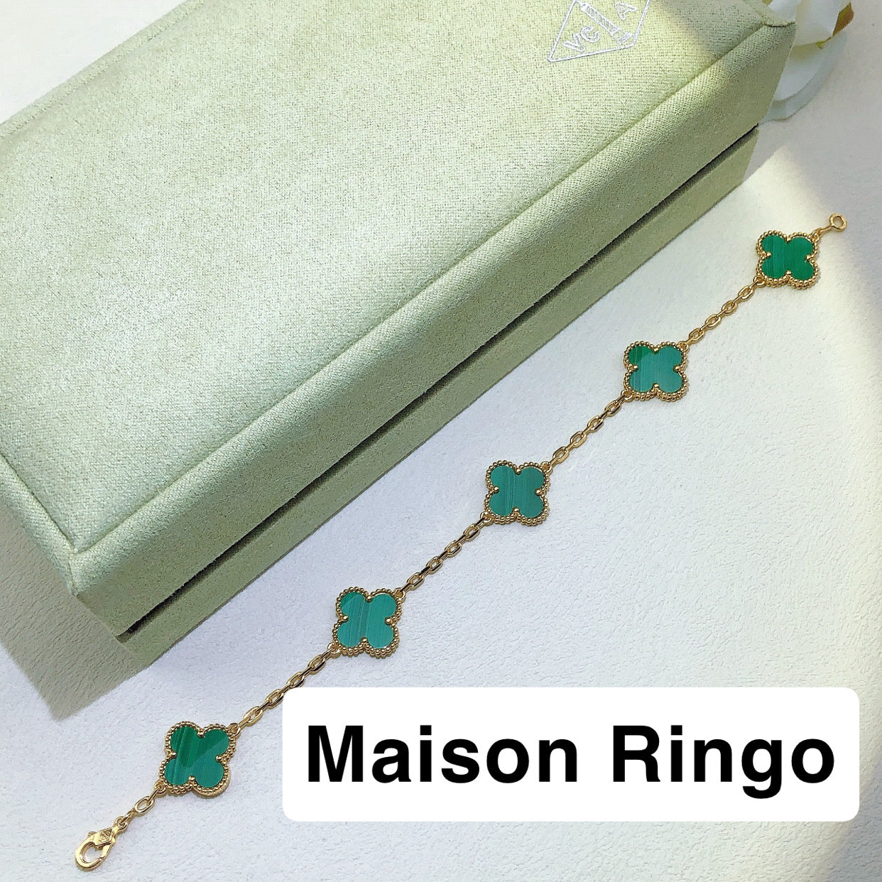 Bracelet VC Malachite effect Gold plaqué 10/10