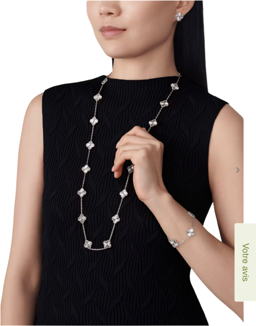 Bracelet VC Alhambra White Gold ( REAL GOLD )