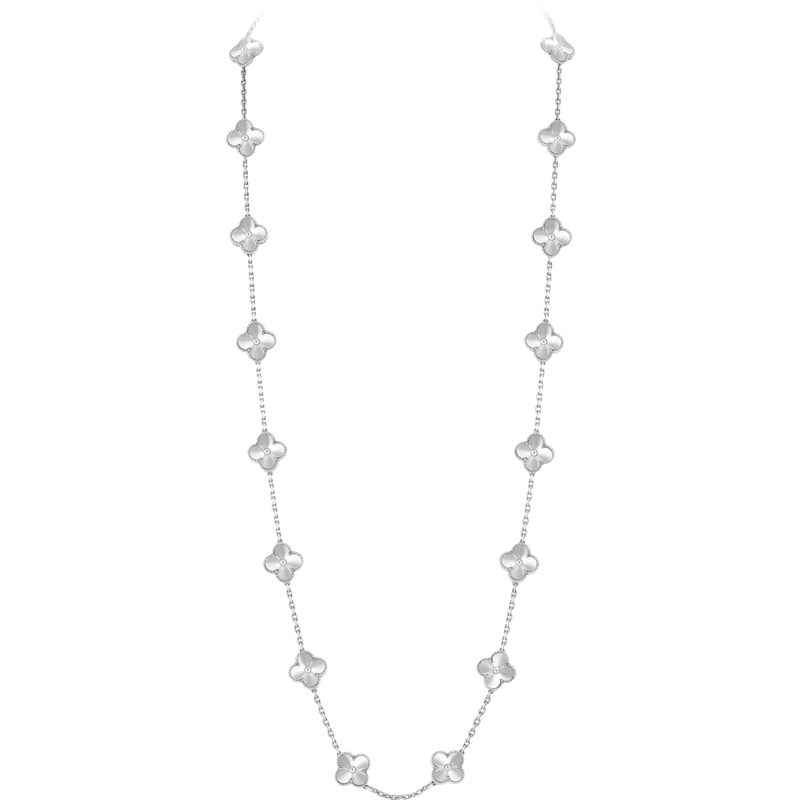Sautoir Vintage Alhambra 20 motifs 10/10 Grey
