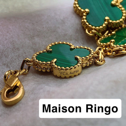 Bracelet VC  Malachite effect Gold plaqué 10/10