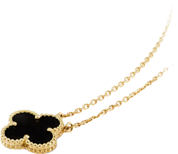 VC Onyx Necklace (REAL GOLD)