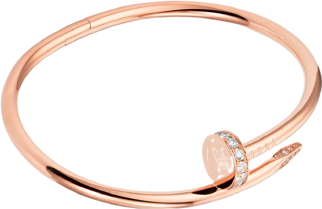 BRACELET CLOU ( VERITABLE OR ROSE ) Diamants 0.58 Carats