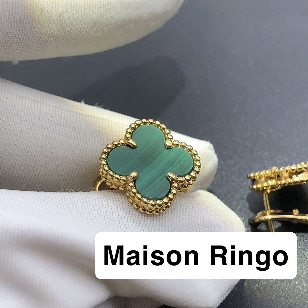 Boucle D’oreille malachite Effect 10/10