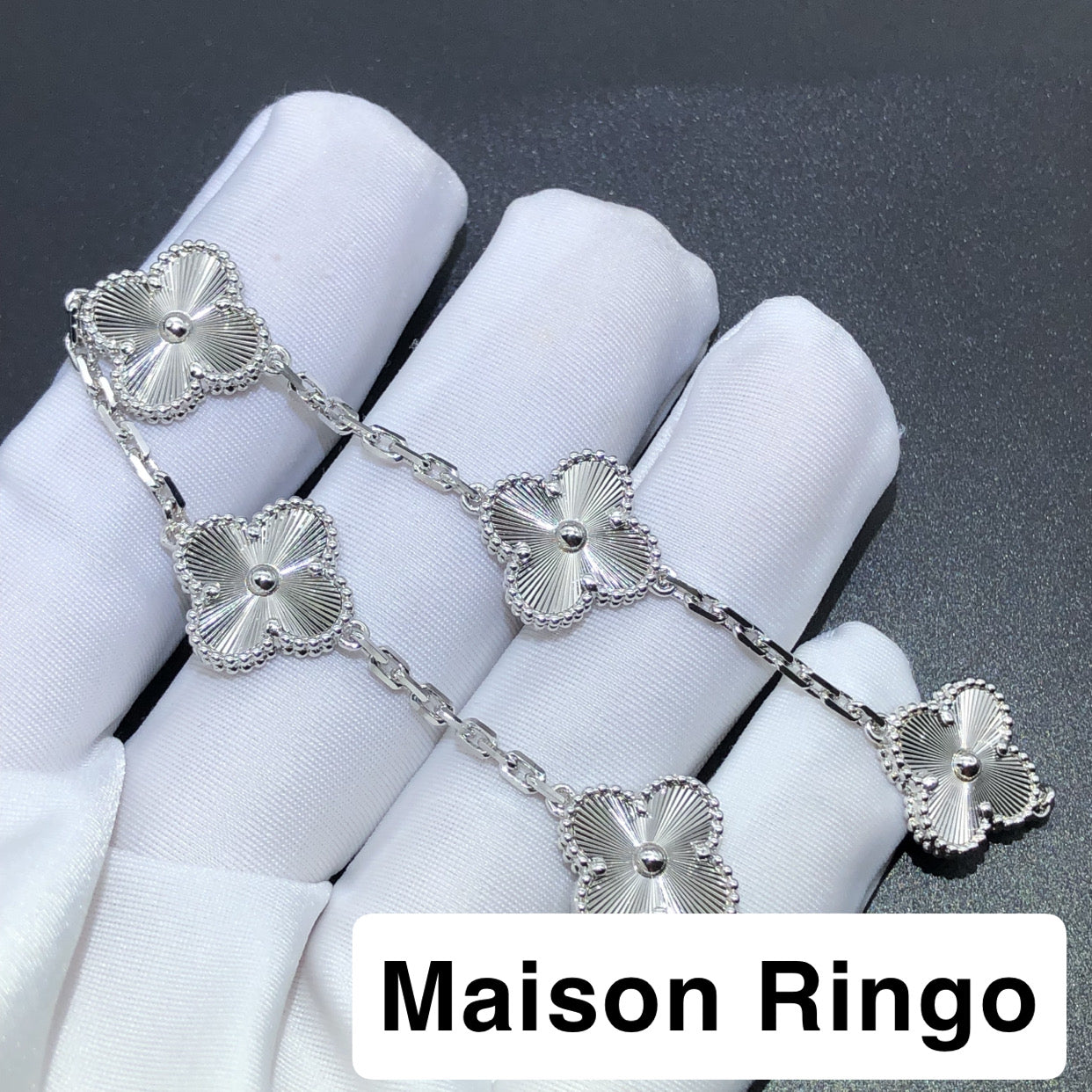 Bracelet VC  Grey Wittel Or blanc plaqué 10/10
