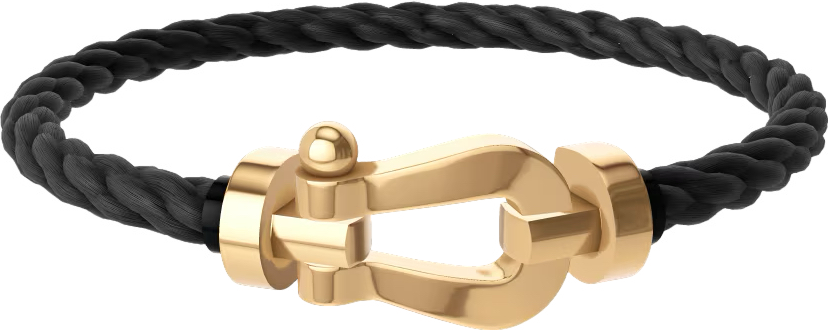 Force Black and plated Gold bracelet (LARGE MODEL)