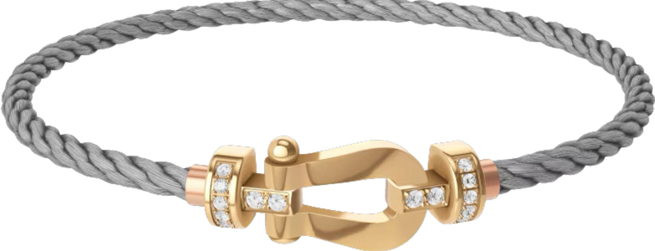 Bracelet Force Grey and plated Gold ( MOYEN MODELE )