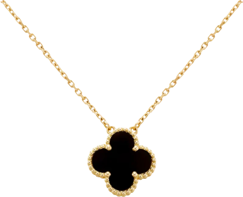 VC Onyx Necklace (REAL GOLD)
