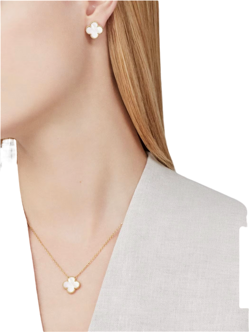 VC Mother-of-Pearl Necklace (REAL GOLD)