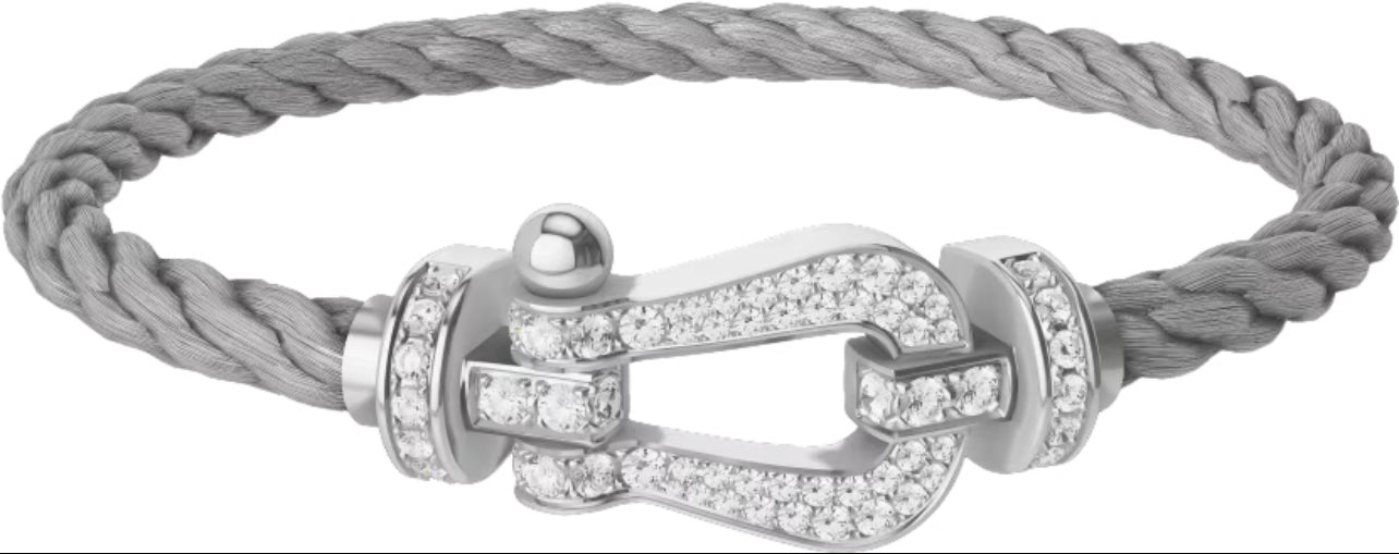 Force Bracelet (Steel Zirconium and Grey) Large model
