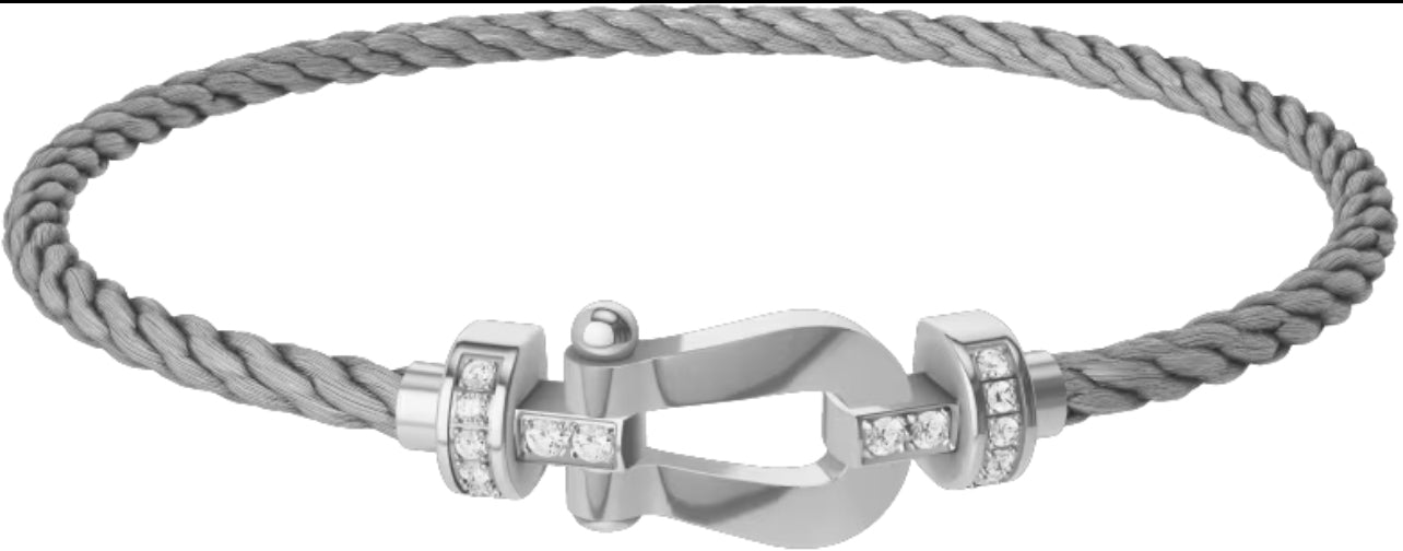 Force Bracelet (Steel Zirconium and Grey) Medium model