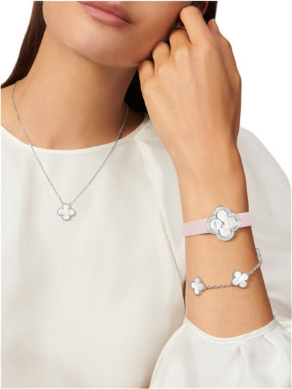 VC White Mother-of-Pearl Necklace (REAL GOLD)