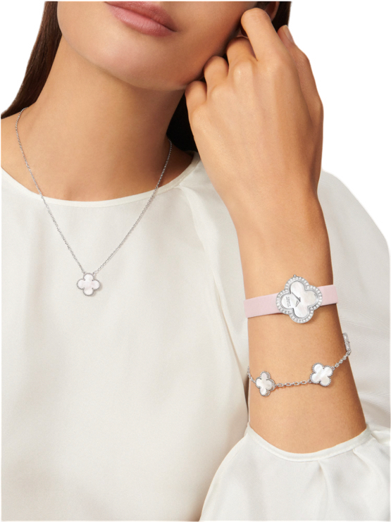 VC White Mother-of-Pearl Necklace (REAL GOLD)