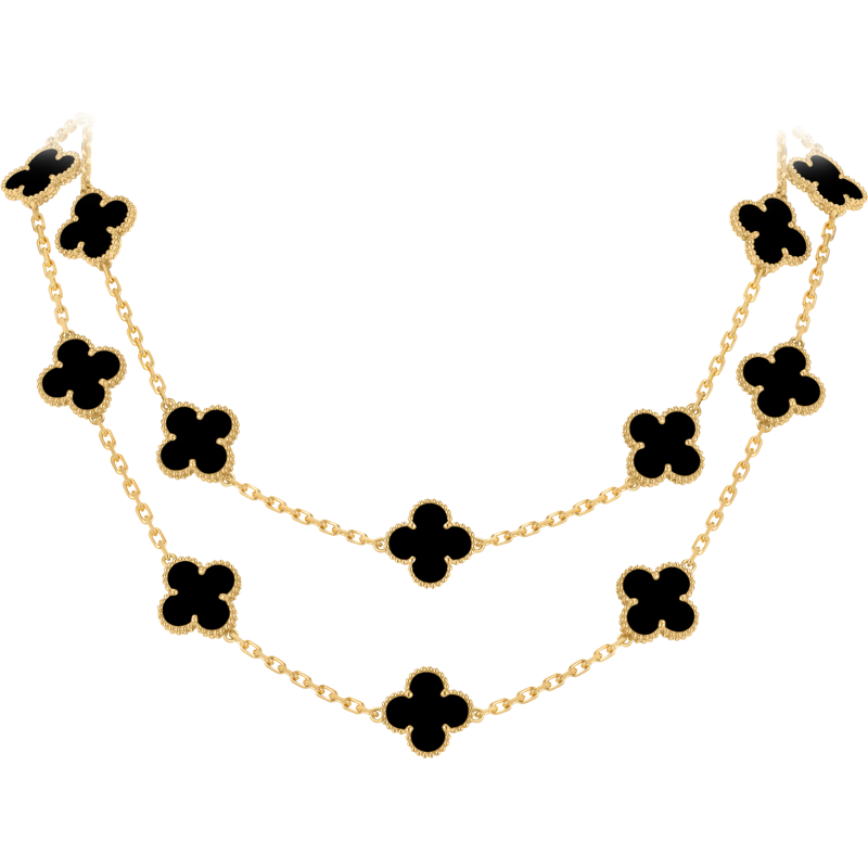 Sautoir Vintage Alhambra 20 motifs 10/10 Onyx
