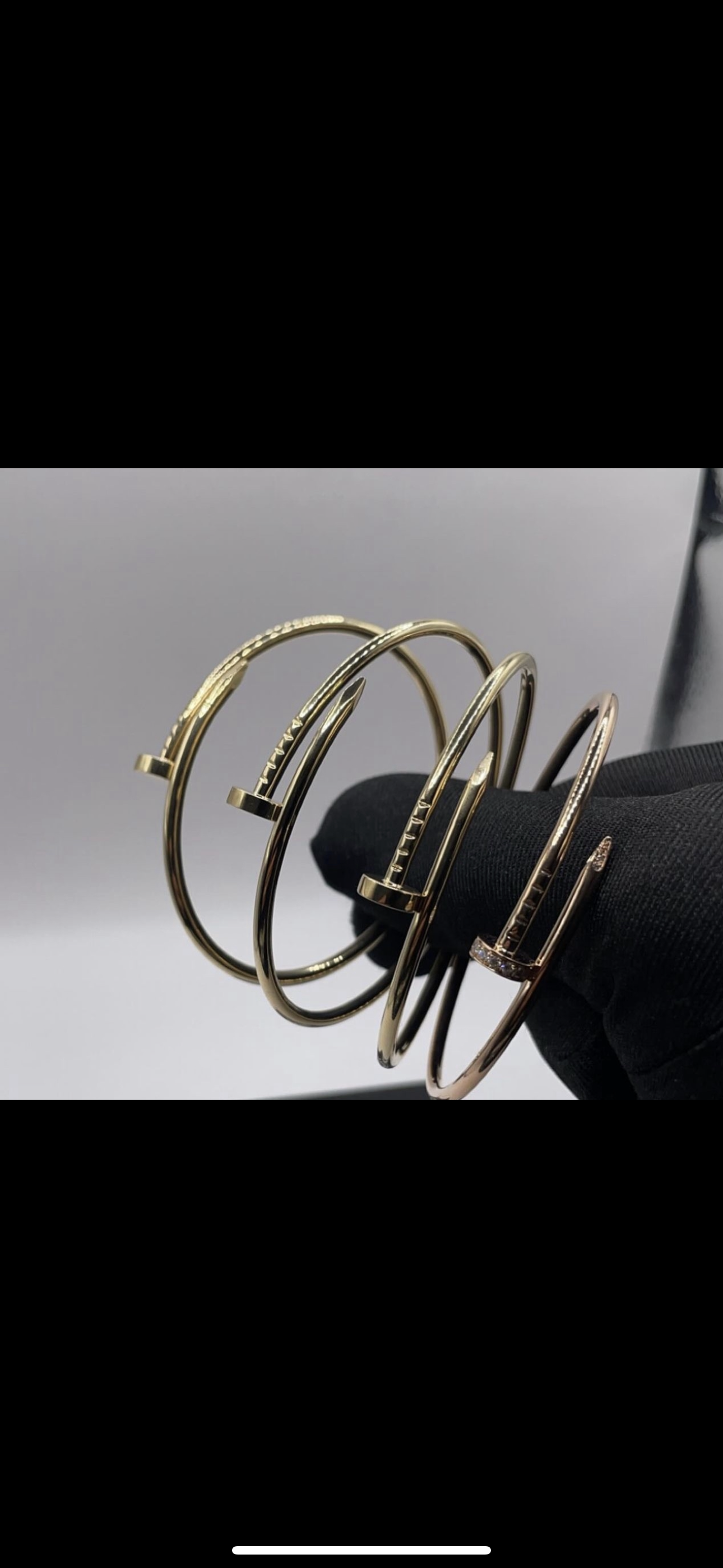 BRACELET CLOU ( VERITABLE OR JAUNE )