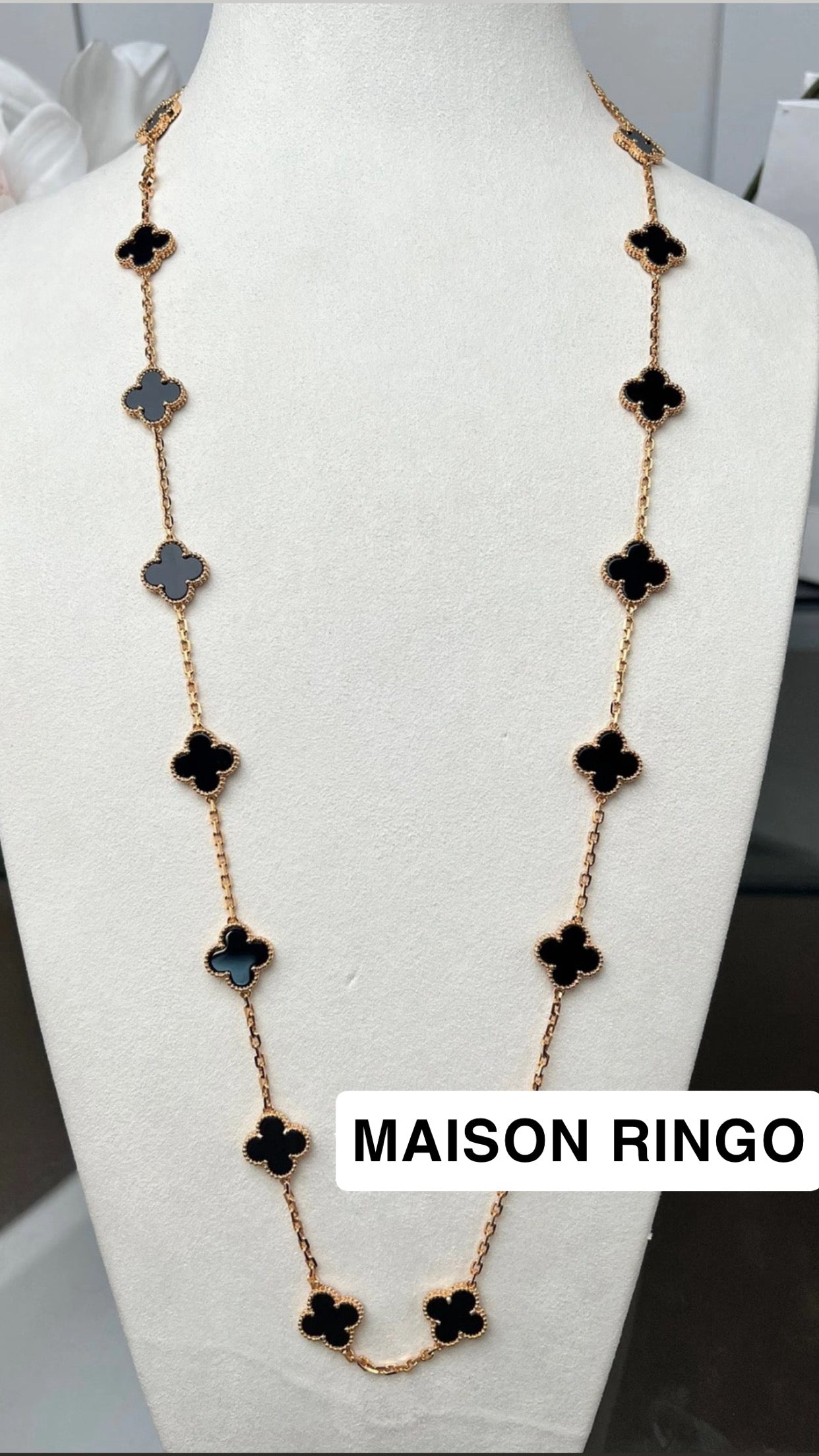 Sautoir Vintage Alhambra 20 motifs 10/10 Onyx