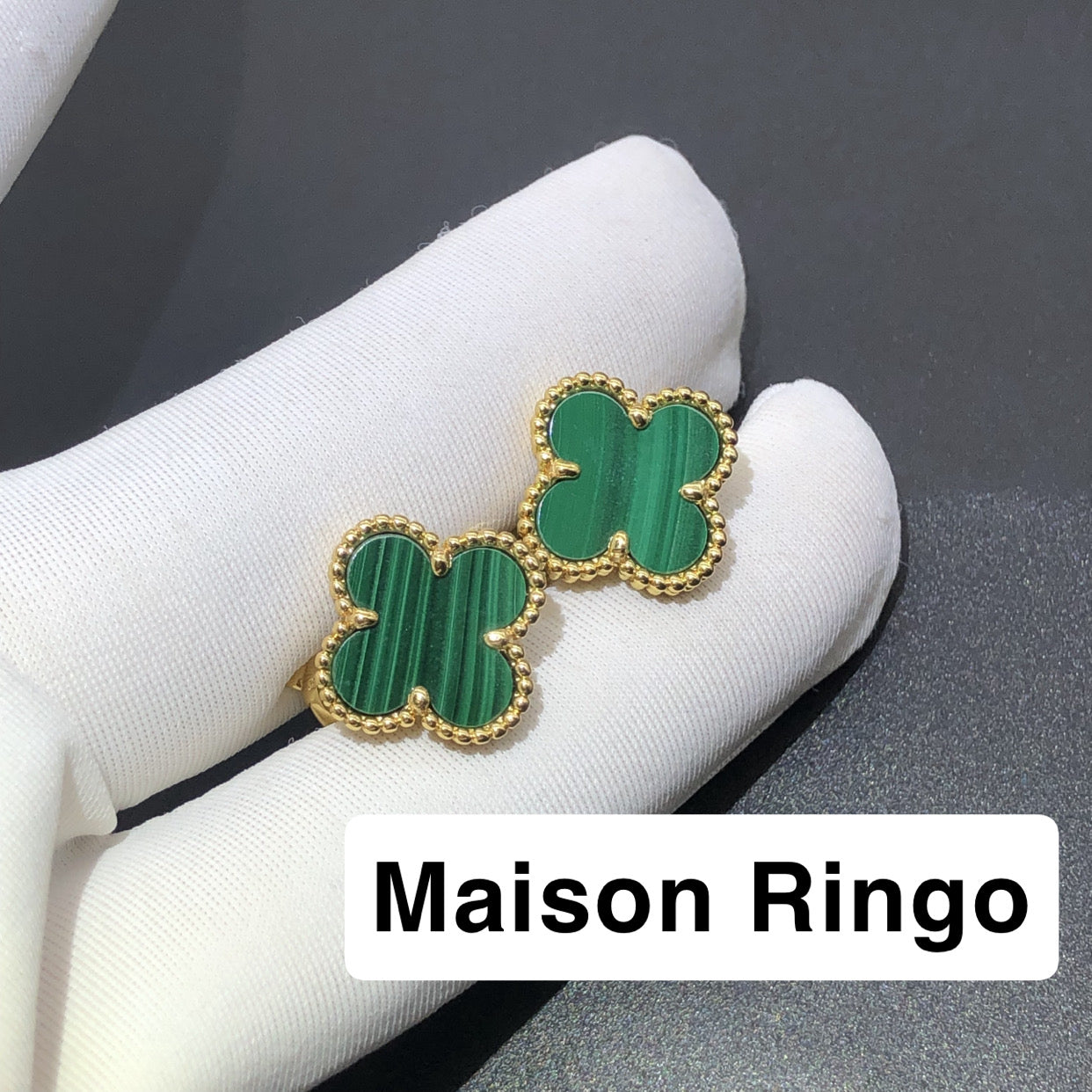 Boucle D’oreille malachite Effect 10/10