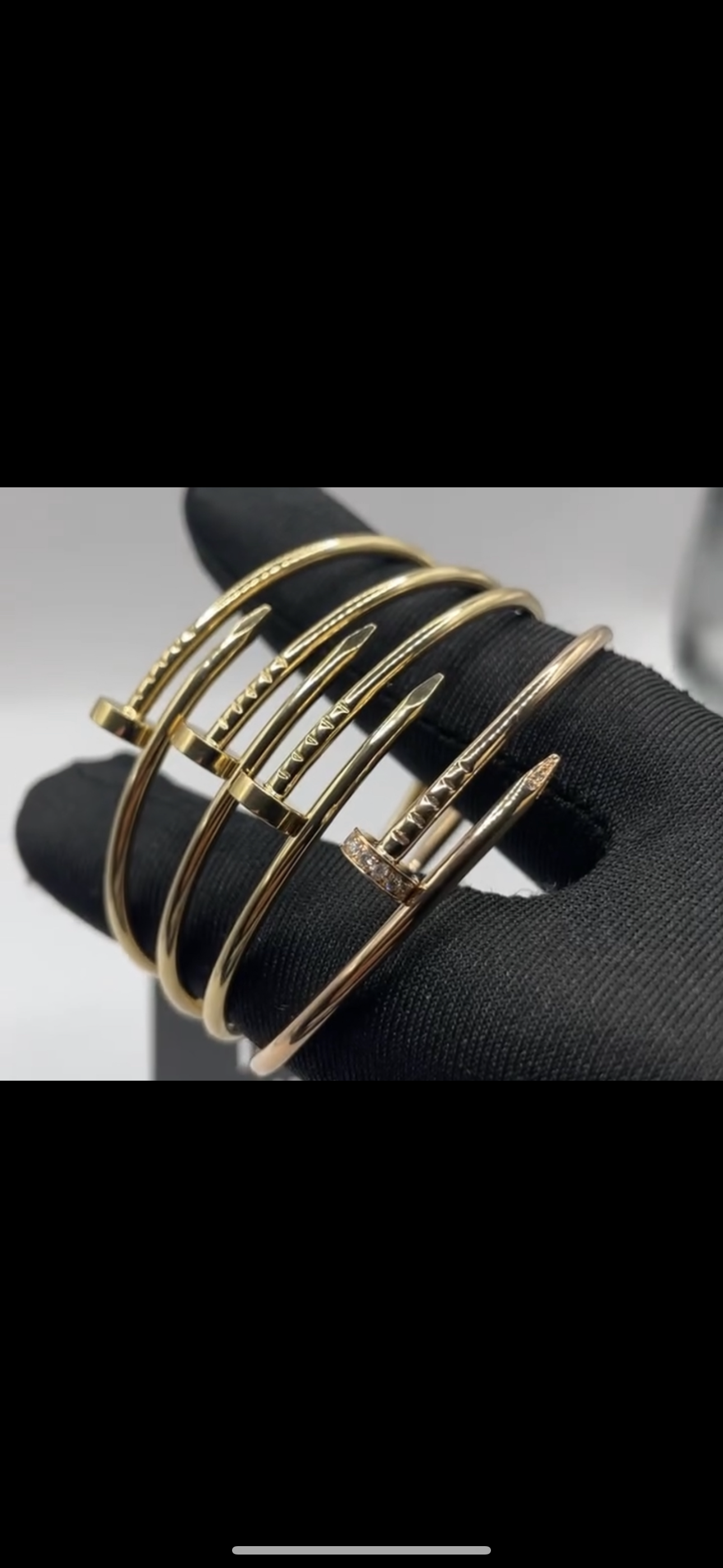 BRACELET CLOU ( VERITABLE OR JAUNE )