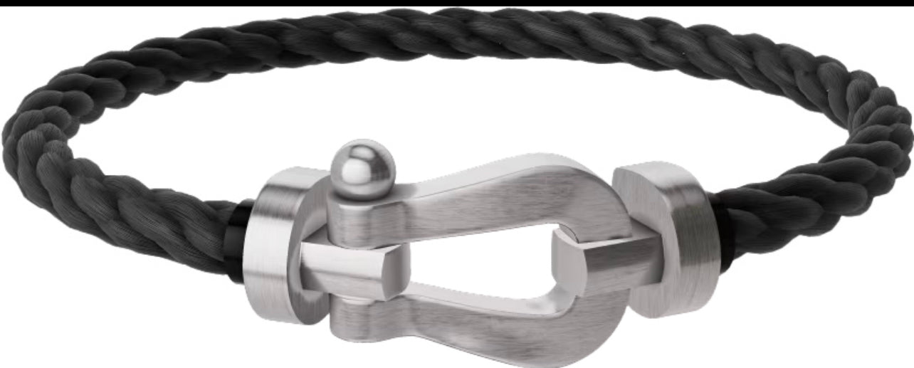 Pulsera Force (Acero y Negro) Modelo grande