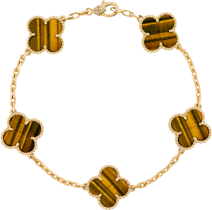Pulsera VC Alhambra Ojo de Tigre (ORO REAL)