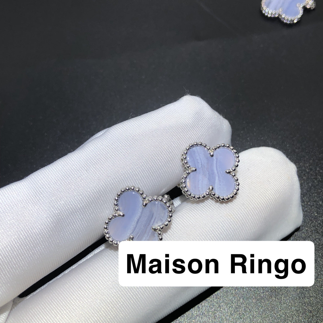 Boucle D’oreille Calcédoine 10/10