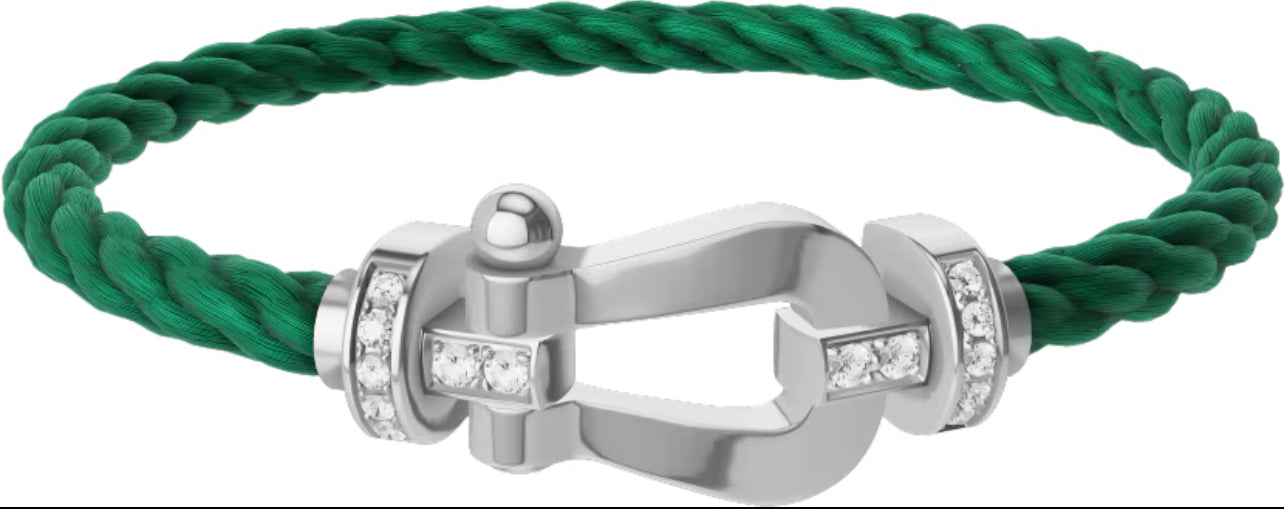 Force Bracelet (Steel Zirconium and Green) Large model