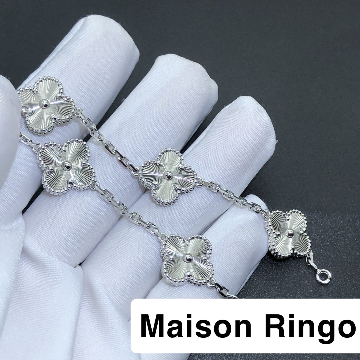 Bracelet VC  Grey Wittel Or blanc plaqué 10/10