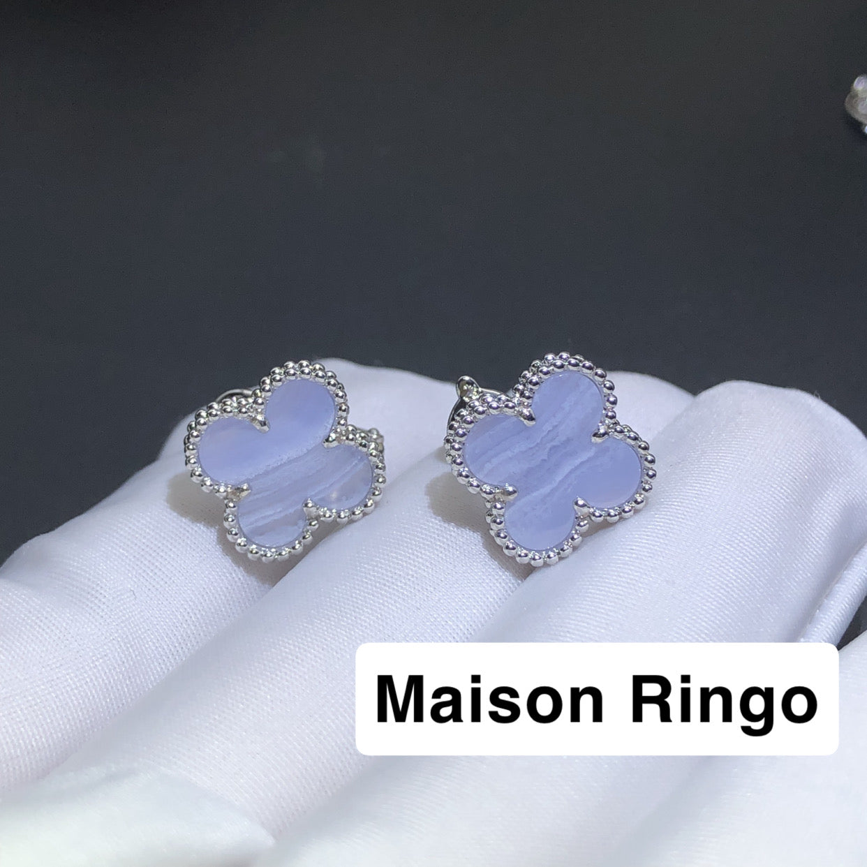 Boucle D’oreille Calcédoine 10/10