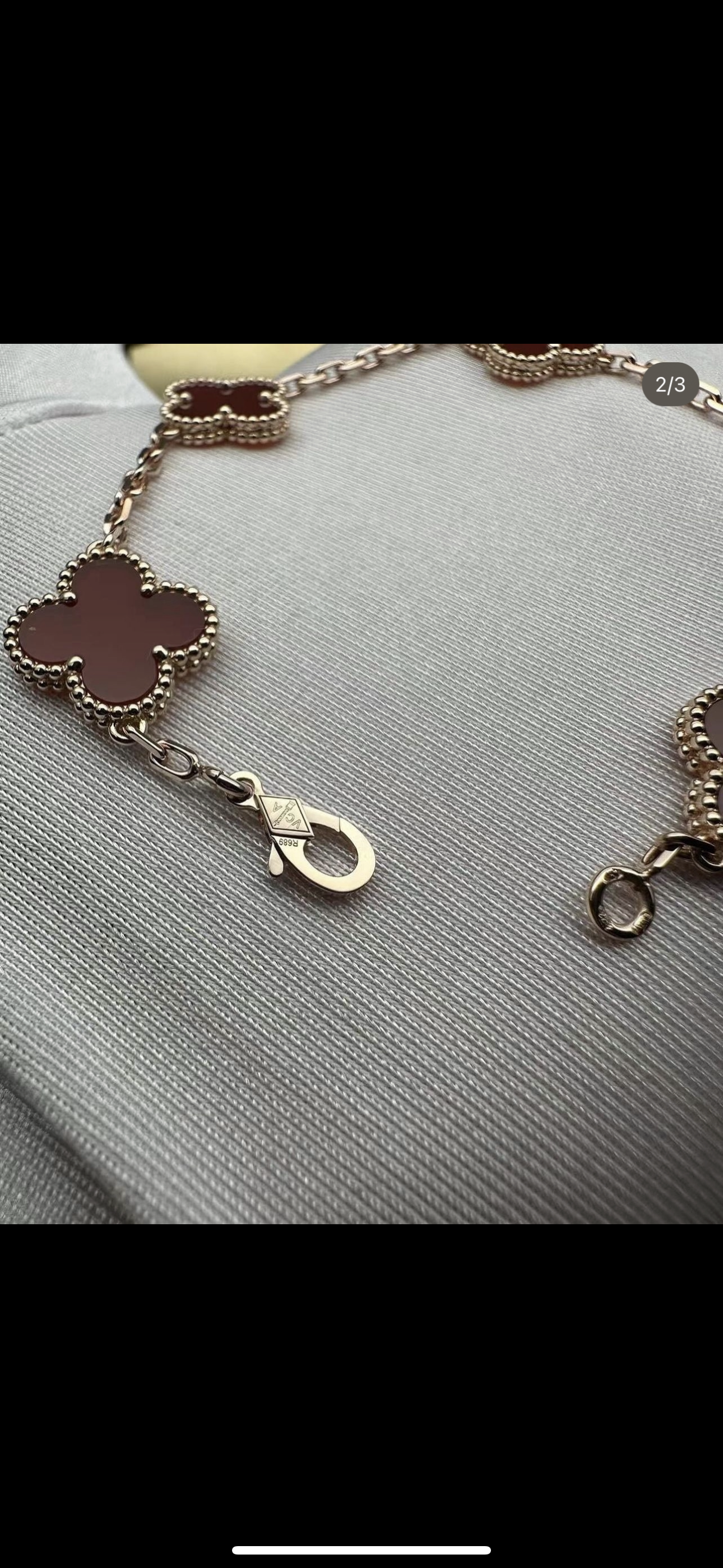 Pulsera VC Alhambra Cornalina (ORO REAL)