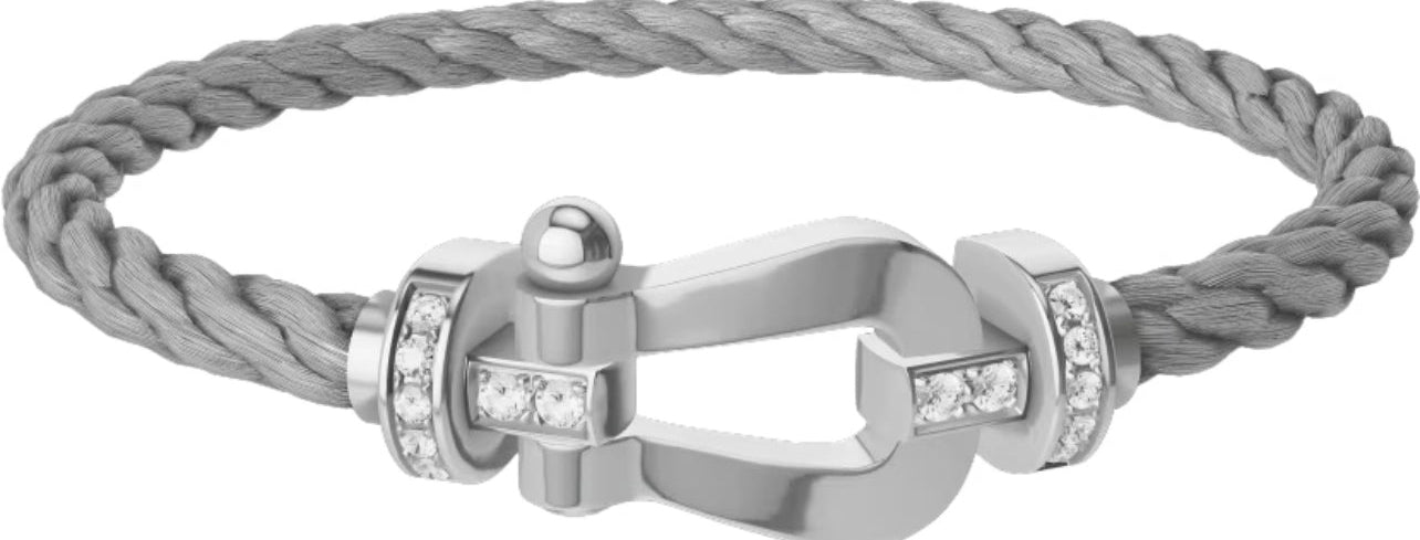 Force Bracelet (Steel Zirconium and Grey) Large model