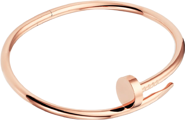 BRACELET CLOU ( VERITABLE OR ROSE ) 3.5 mm