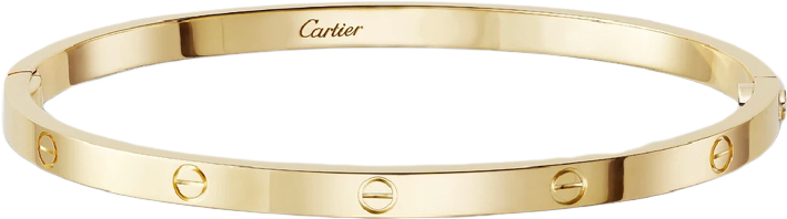 BRACELET LOVE ( VERITABLE OR JAUNE ) Petit modele 3.65 mm