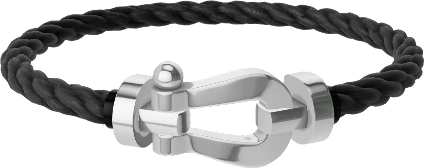 Bracelet Force ( Steel Zirconium and black ) Grand modèle